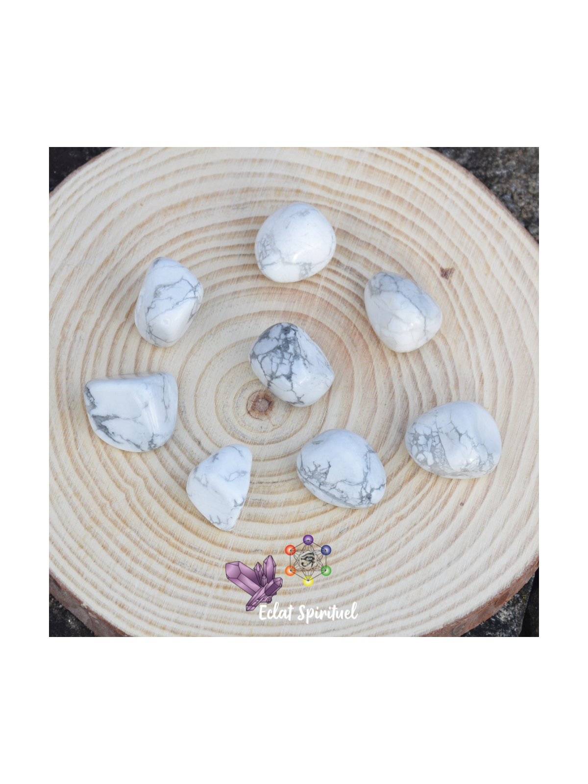 Howlite en pierre roulée