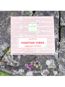 Satya Positive Vibes Dhoop Cones – 12 pcs d’optimisme