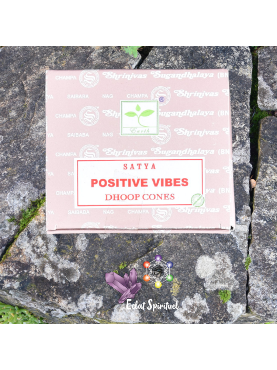 Satya Positive Vibes Dhoop Cones – 12 pcs d’optimisme