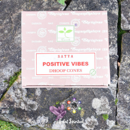 Satya Positive Vibes Dhoop Cones – 12 pcs d’optimisme