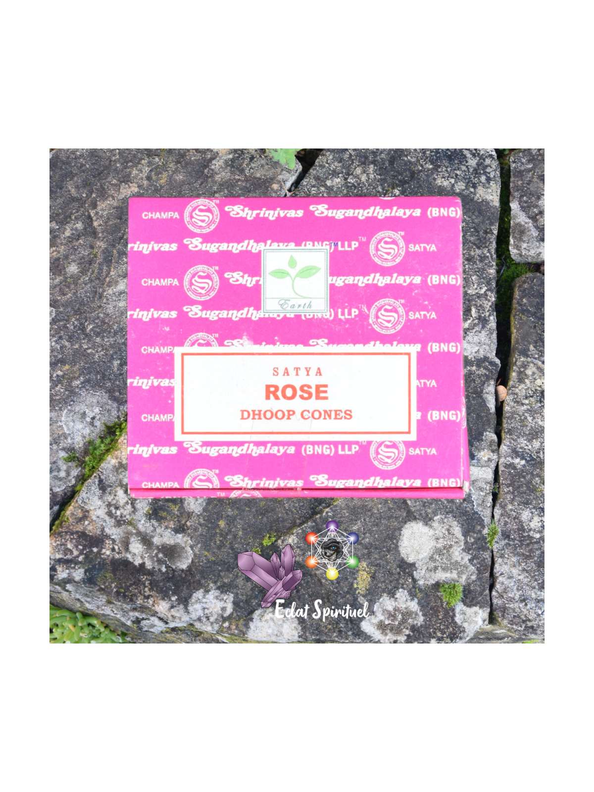 Satya Rose Dhoop Cones – 12 pcs | Sérénité & Amour