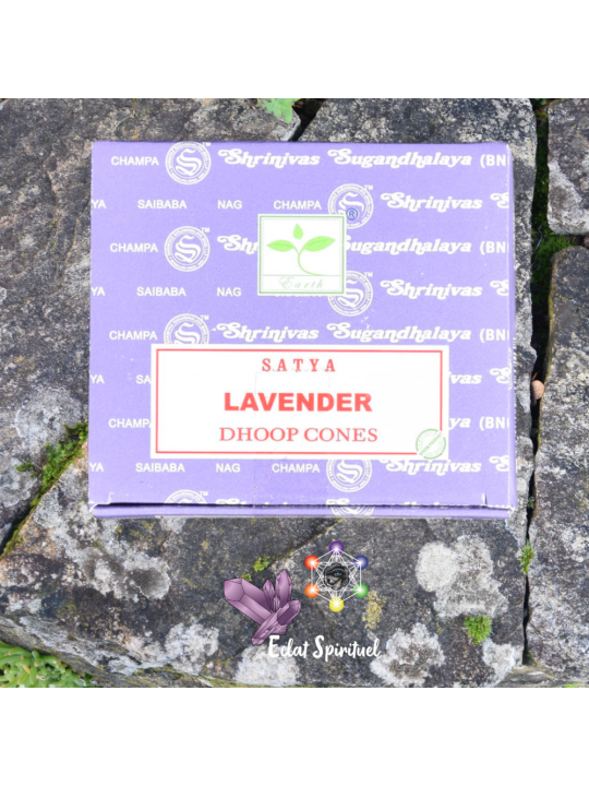 Cônes d’encens Satya Lavande – Encens naturel relaxant