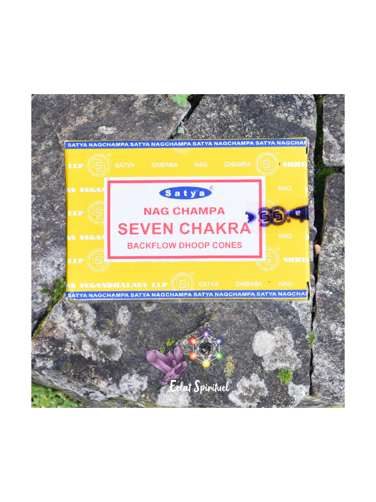 Cônes backflow Satya Seven Chakra – 10 pcs | Équilibre énergétique