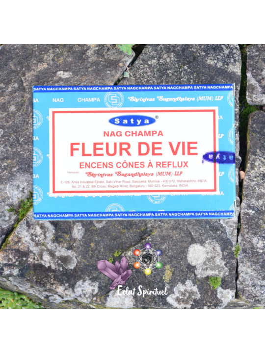 Cônes backflow Satya “Fleur de Vie” – 10 pcs | Harmonie Énergétique
