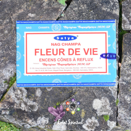 Cônes backflow Satya “Fleur de Vie” – 10 pcs | Harmonie Énergétique