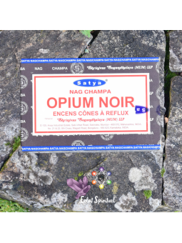 Cônes backflow Satya “Opium Noir” – 10 pcs | Mystère & Purification