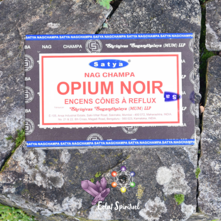Cônes backflow Satya “Opium Noir” – 10 pcs | Mystère & Purification