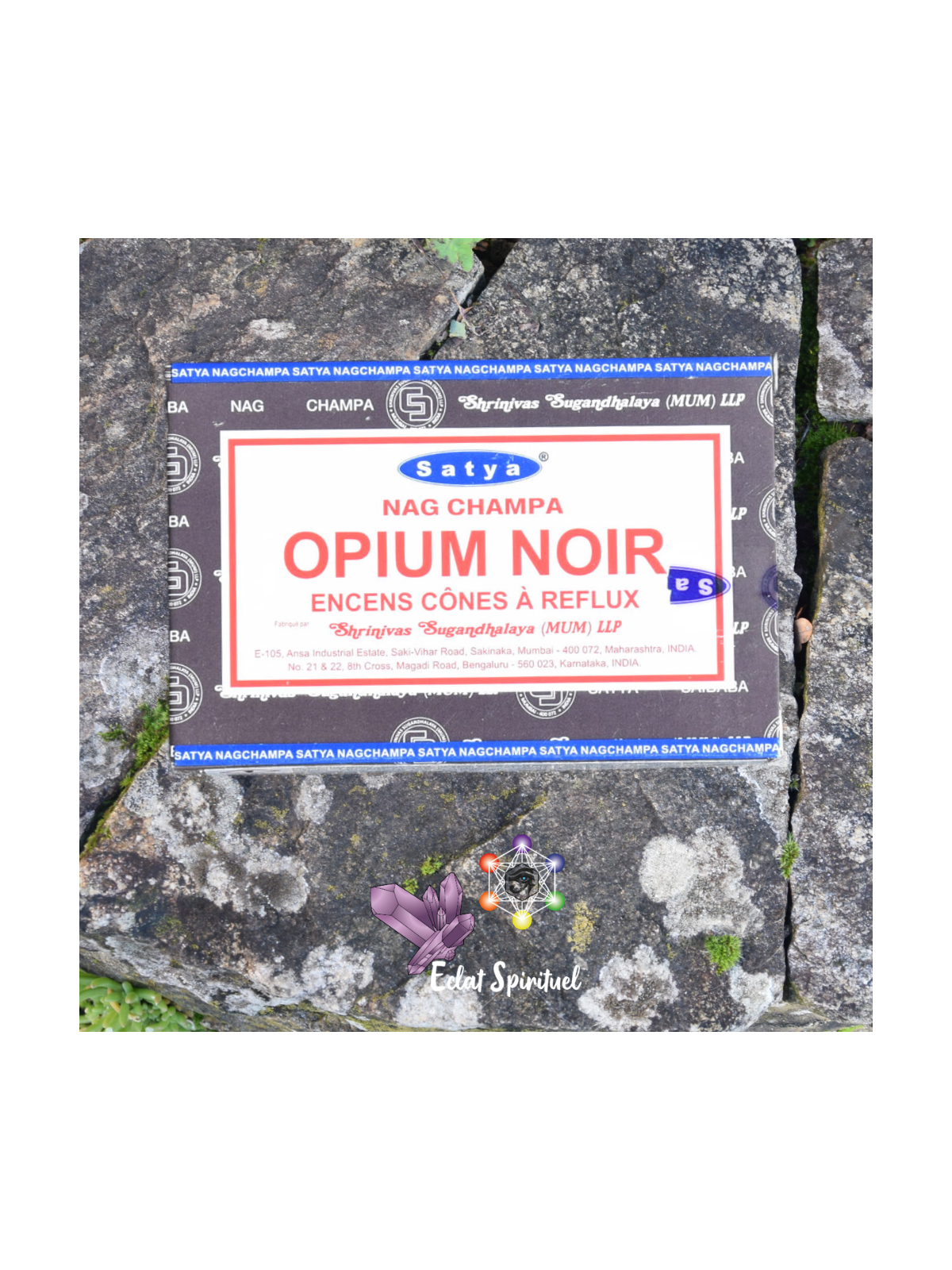 Cônes backflow Satya “Opium Noir” – 10 pcs | Mystère & Purification