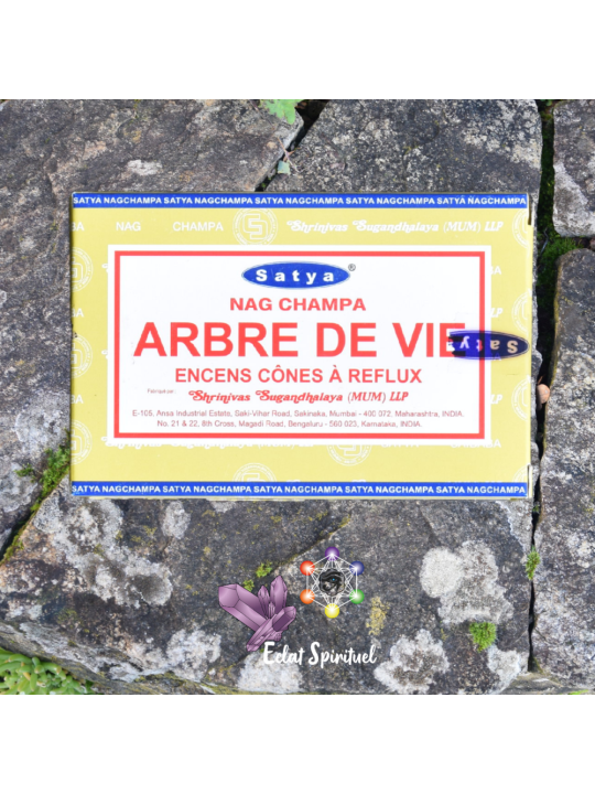 Cônes backflow Satya “Arbre de Vie” – 10 pcs | Ancrage & Renouveau