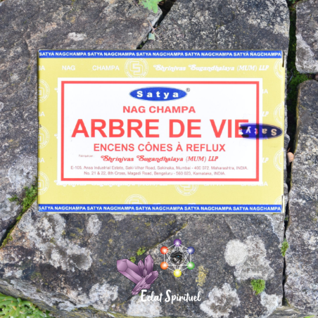 Cônes backflow Satya “Arbre de Vie” – 10 pcs | Ancrage & Renouveau