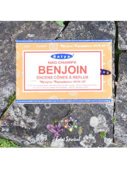 Cônes backflow Satya “Benjoin” – 10 pcs | Apaisement & Protection