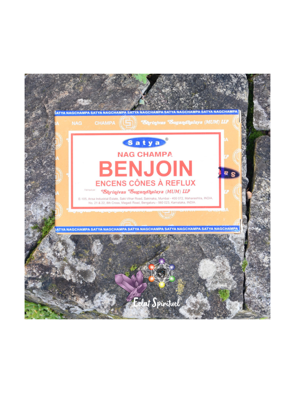 Cônes backflow Satya “Benjoin” – 10 pcs | Apaisement & Protection