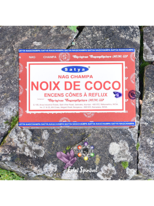 Cônes backflow Satya “Noix de Coco” – 10 pcs | Détente Tropicale