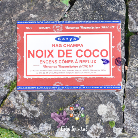 Cônes backflow Satya “Noix de Coco” – 10 pcs | Détente Tropicale
