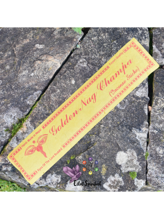 Encens Golden Nag Champa Népal – Bâtonnets artisanaux