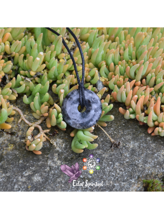 Larvikite en Pendentif Donut