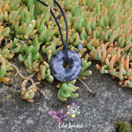 Larvikite en Pendentif Donut