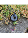 Obsidienne Noire en Pendentif Donut