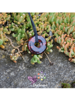 Obsidienne Acajou en Pendentif Donut