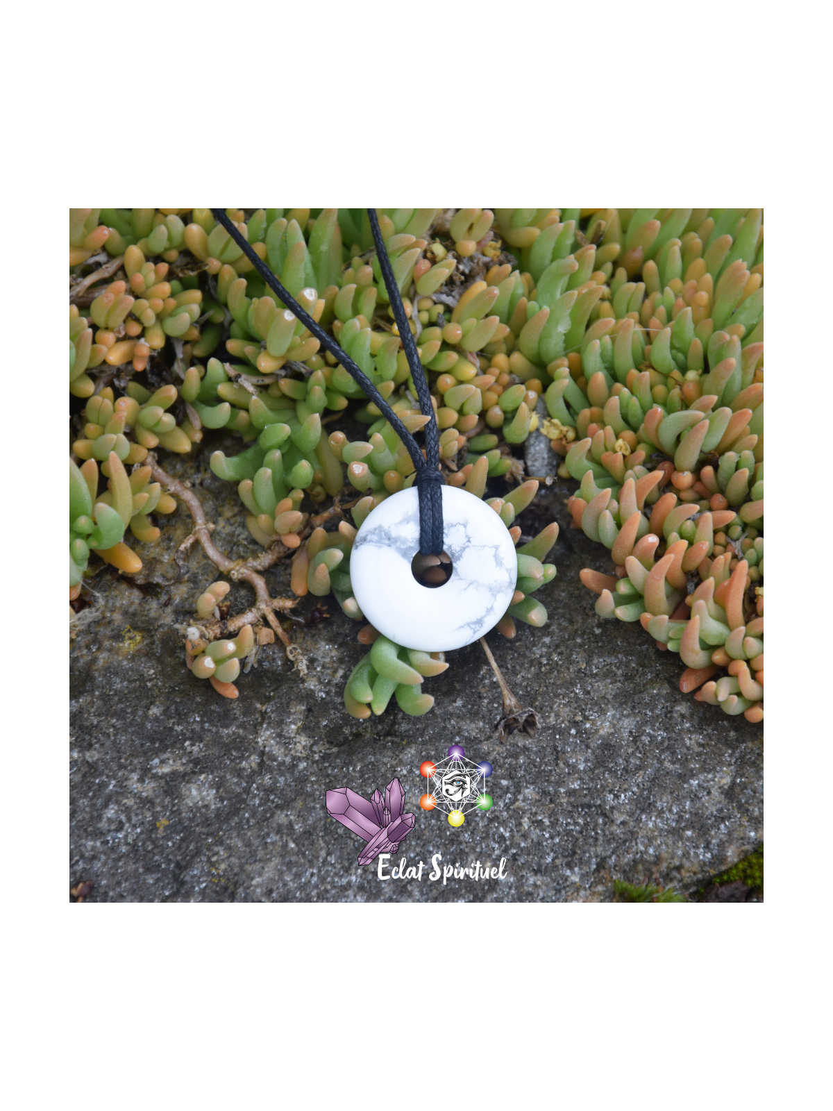 Howlite en Pendentif Donut