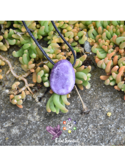 Lépidolite en pierre percée