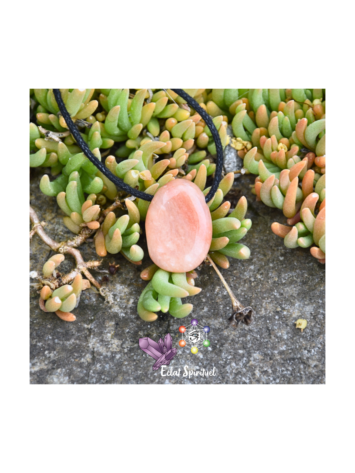 Pendentif Aventurine Pêche – Pierre naturelle
