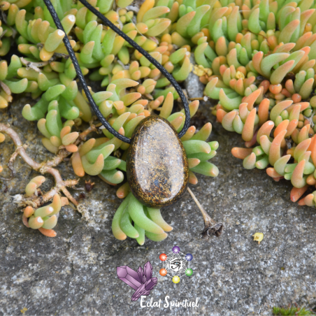 Pendentif Bronzite – Pierre naturelle percée