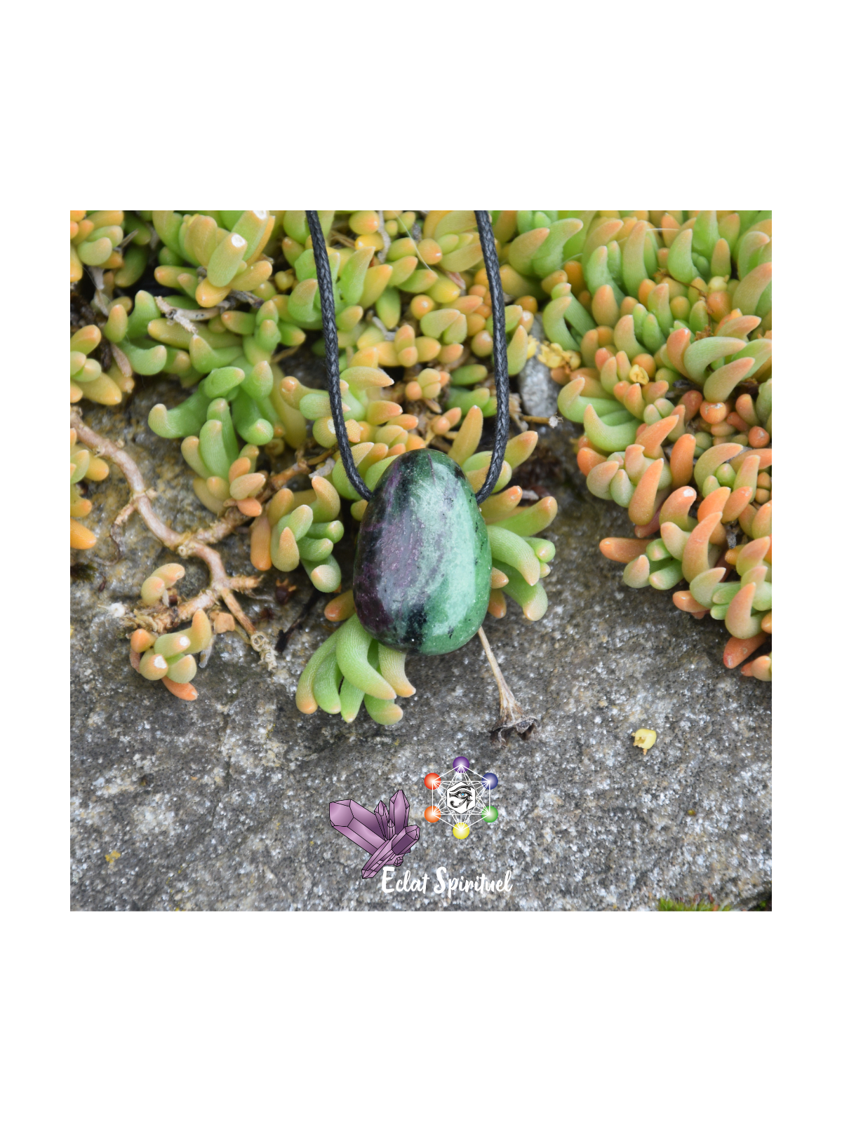 Pendentif Rubis Zoïsite – Pierre naturelle