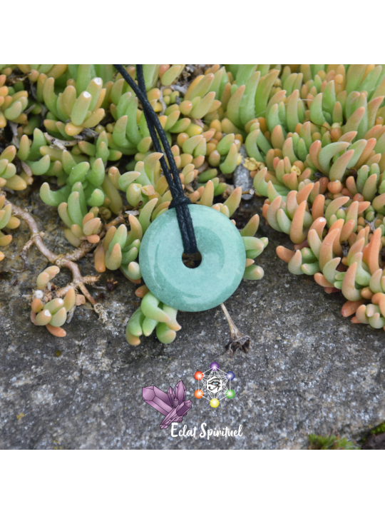 Pendentif Donut Aventurine Verte Naturelle