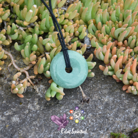 Pendentif Donut Aventurine Verte Naturelle
