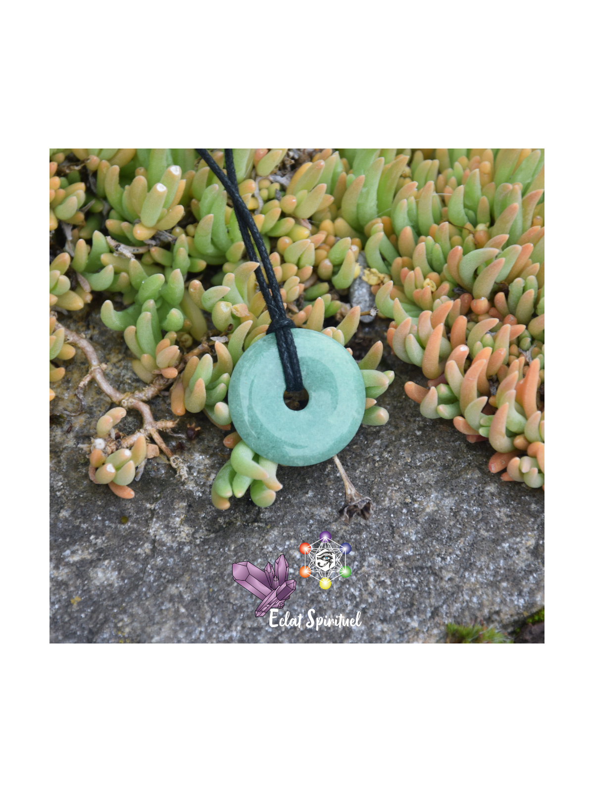Pendentif Donut Aventurine Verte Naturelle