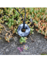 Pendentif Donut Obsidienne Flocon Naturelle