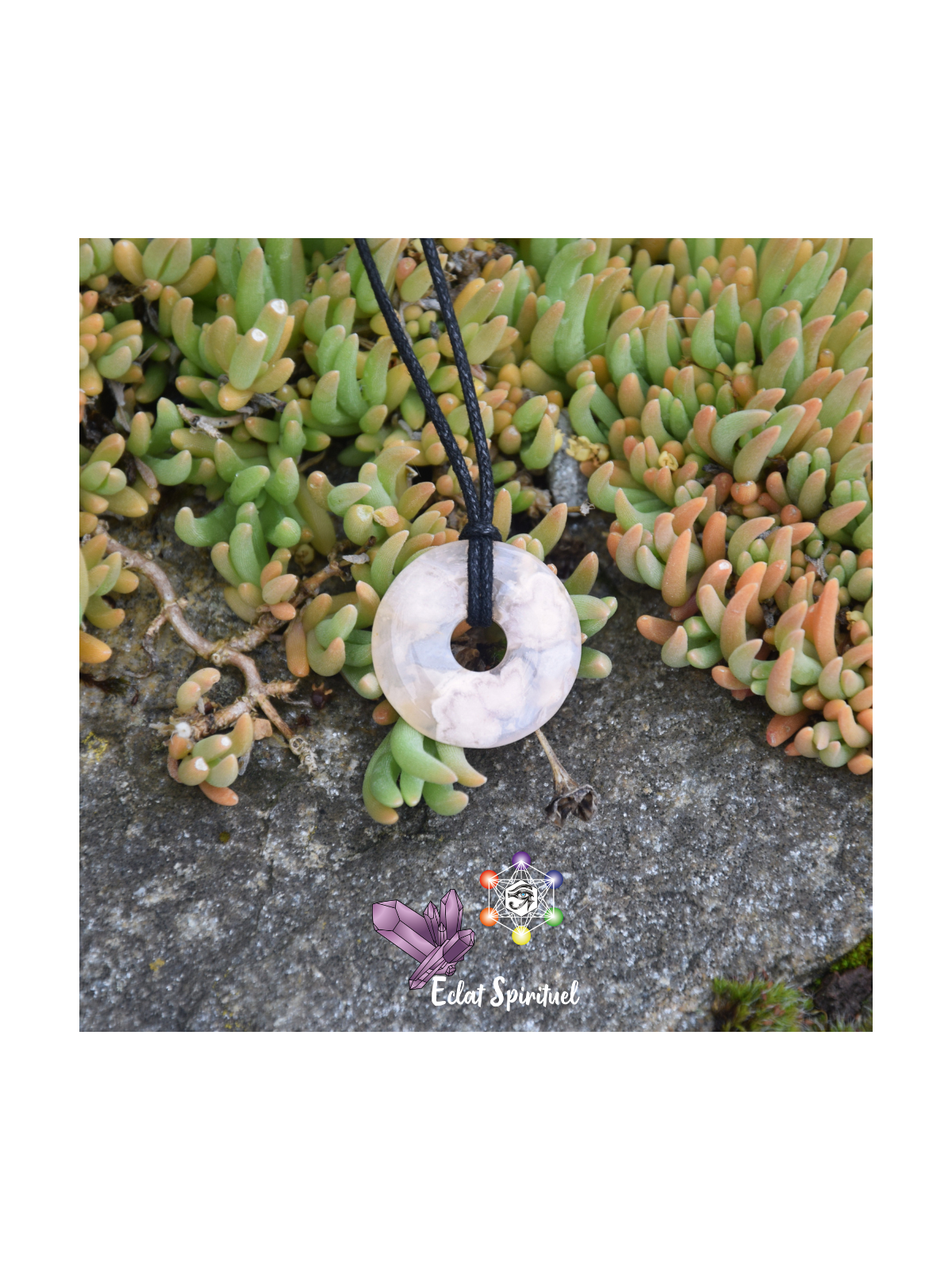Pendentif Donut Fleur de Cerisier Naturelle