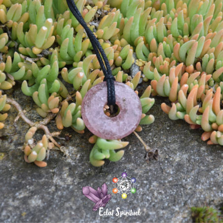 Pendentif Donut Quartz Hématoïde Naturel