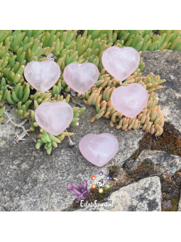 Cœur en pierre naturelle de Quartz rose de 3 cm
