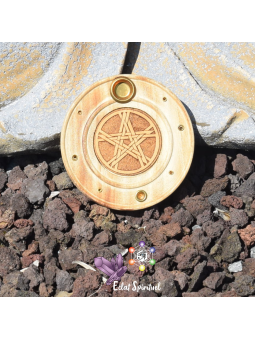 Support à Encens Pentacle en Bois | Eclat Spirituel