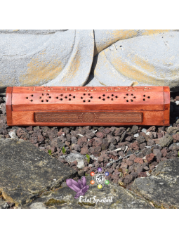 Support à Encens Boîte Fleur de Vie en Bois | Eclat Spirituel