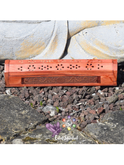Support à Encens Boîte Om en Bois | Eclat Spirituel