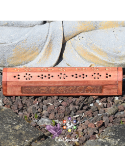Support à Encens Boîte 7 Chakras en Bois | Eclat Spirituel