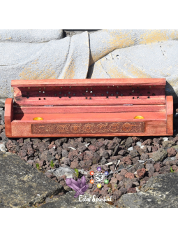 Support à Encens Boîte 7 Chakras en Bois | Eclat Spirituel
