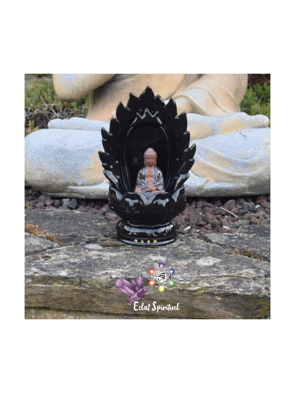 Support à Encens à Refoulement Bouddha Lotus