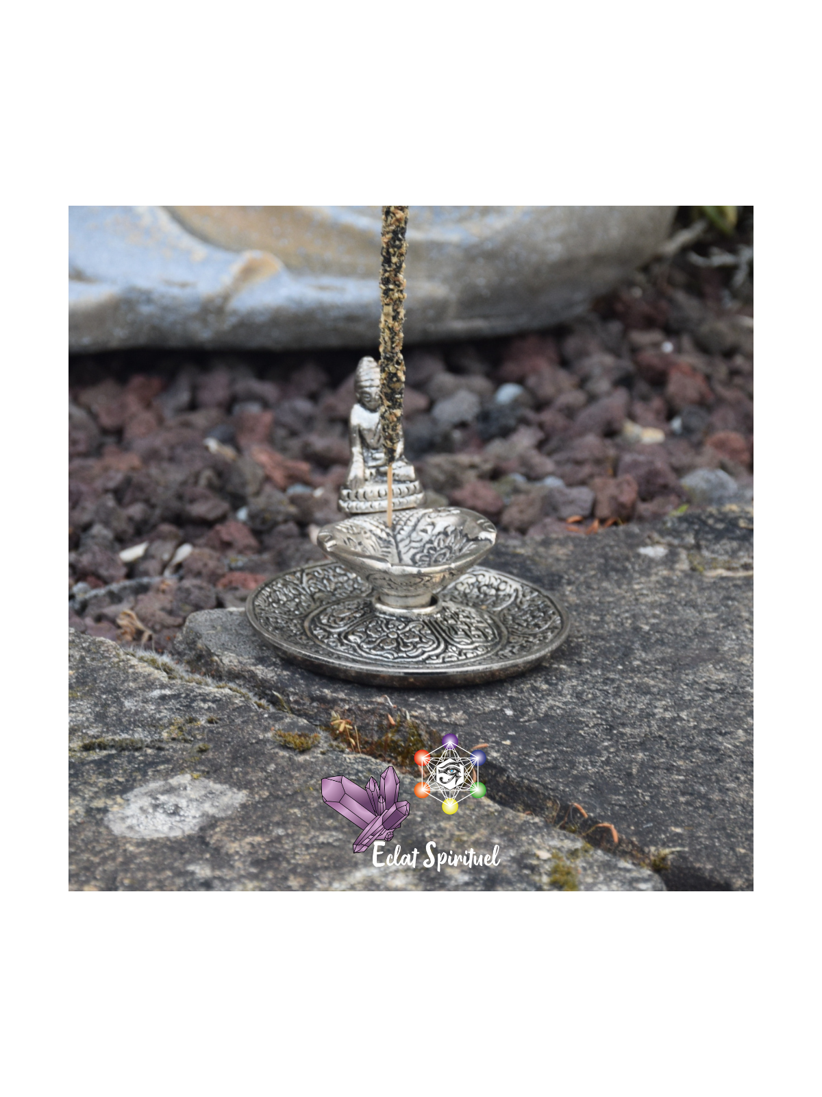 Support à Encens Main de Bouddha en Aluminium | Eclat Spirituel