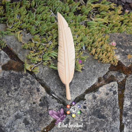 Plume en Bois pour Fumigation | Eclat Spirituel