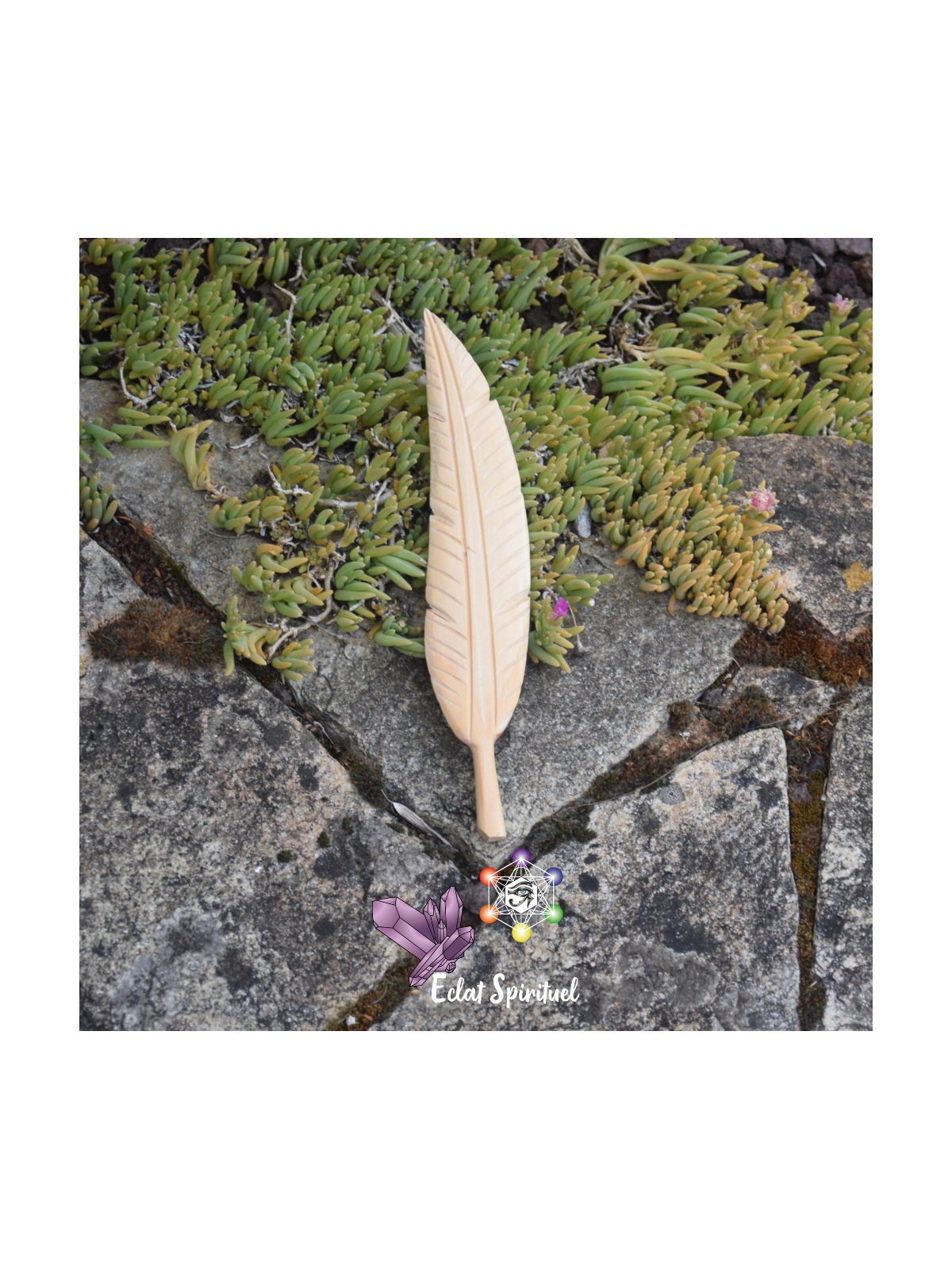 Plume en Bois pour Fumigation | Eclat Spirituel