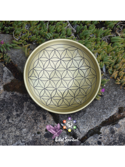Assiette en Laiton Fleur de Vie | Fumigation | Eclat Spirituel
