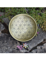 Assiette en Laiton Fleur de Vie | Fumigation | Eclat Spirituel