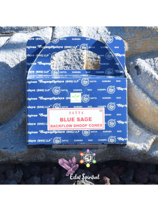 Cônes backflow Satya Blue Sage – 24 pcs | Purification
