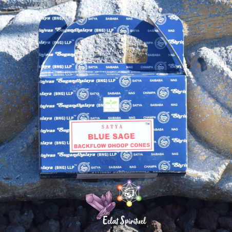 Cônes backflow Satya Blue Sage – 24 pcs | Purification
