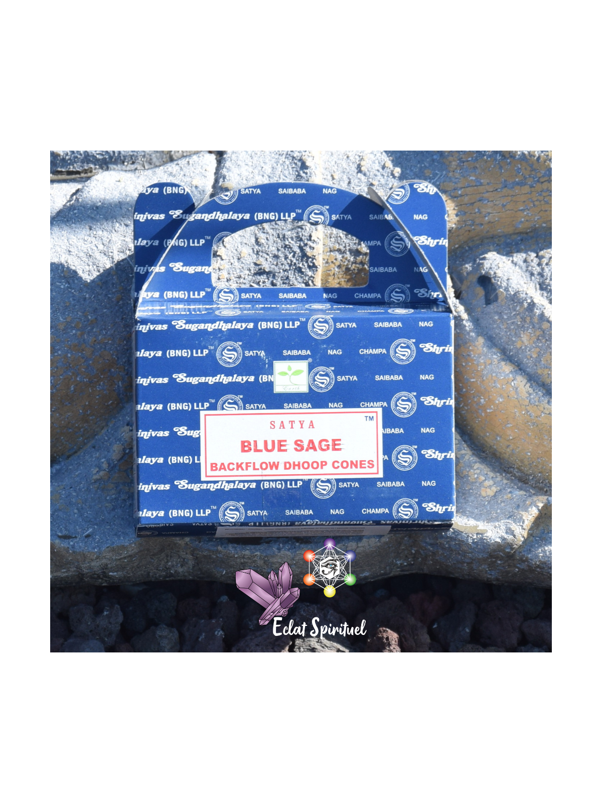Cônes backflow Satya Blue Sage – 24 pcs | Purification