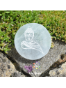 Plaque avec Bouddha en Sélénite de 10 CM